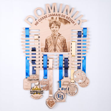 Porta medaglie PREMIUM con foto personalizzata